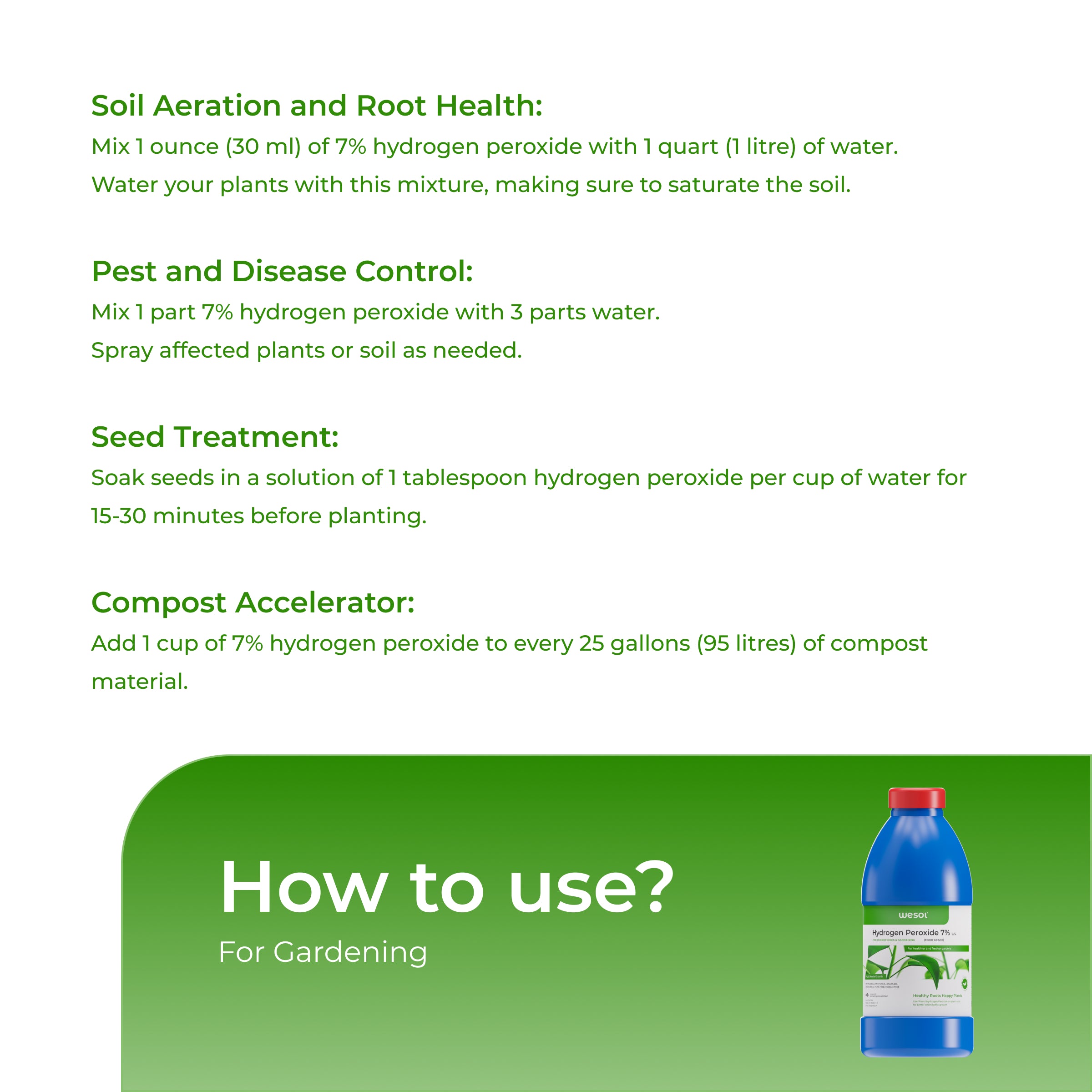 Hydrogen Peroxide 7% for Plants