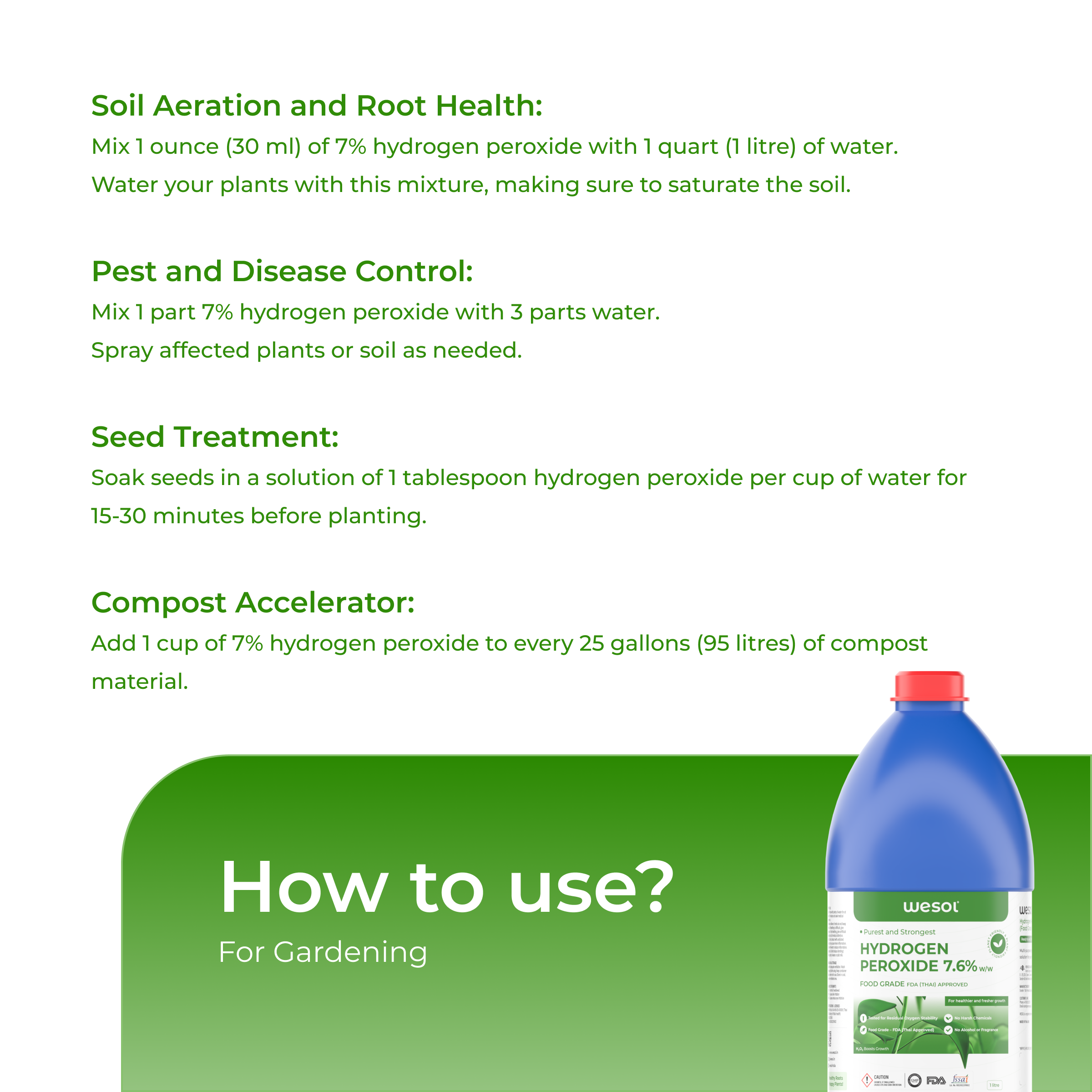 Hydrogen Peroxide 7% for Plants