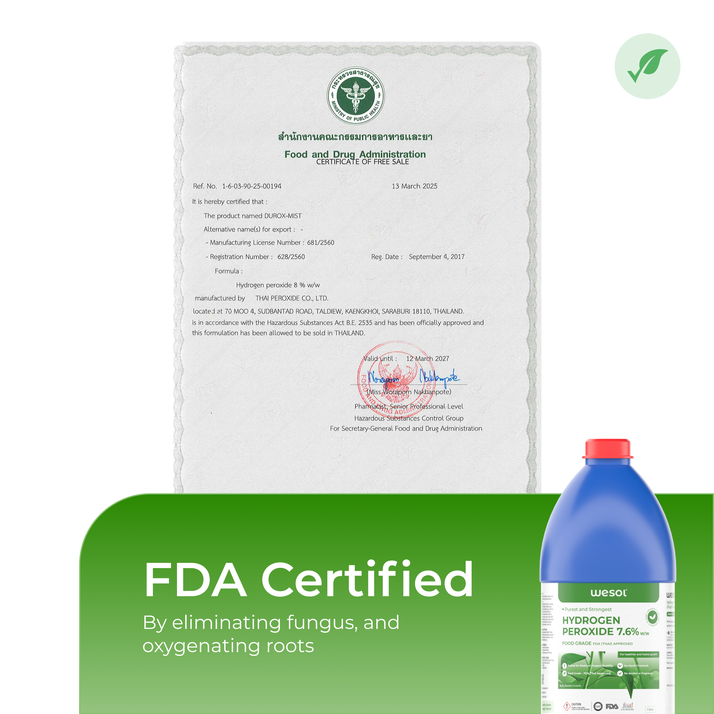 Hydrogen Peroxide 7% for Plants