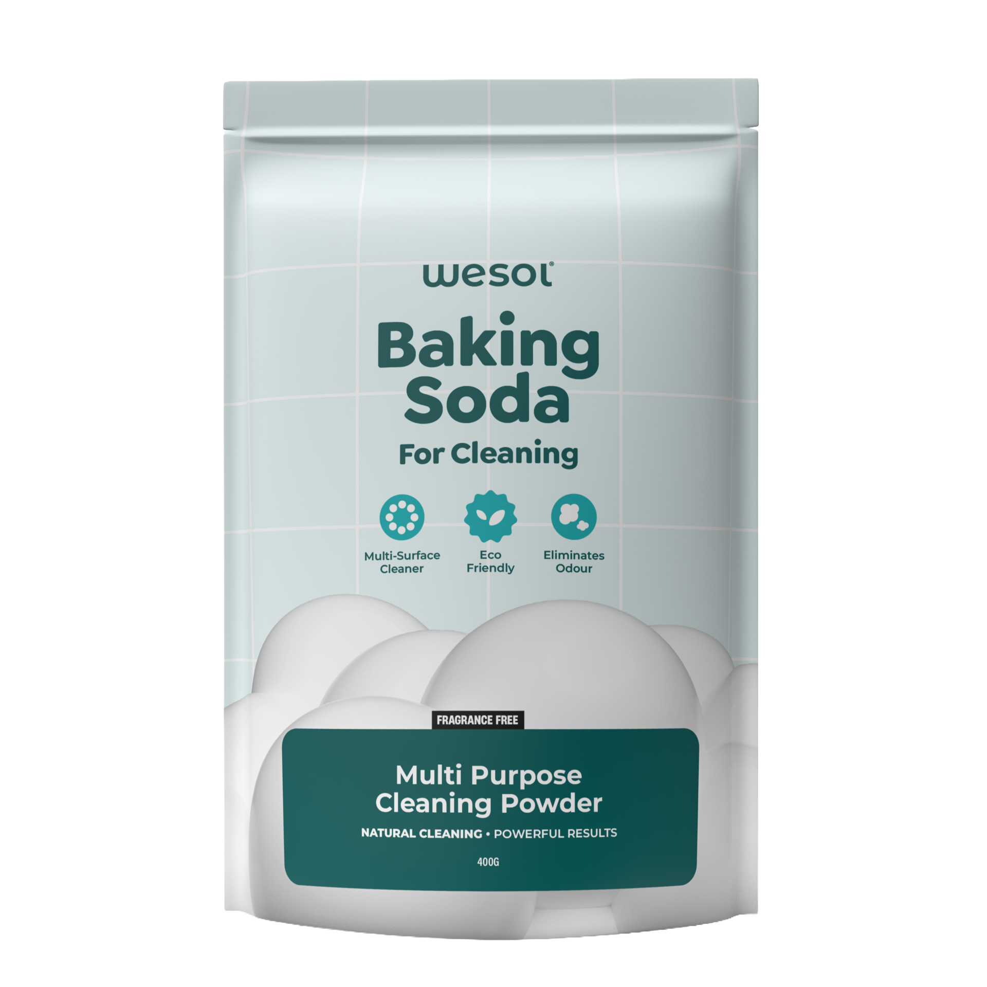 Wesol Baking Soda for Cleaning 400g – Multi-Purpose Cleaning Grade Powder | Removes Odor, Grease & Stains | Eco-Friendly Surface Cleaner for Kitchen, Bathroom, Laundry | Non-Toxic |