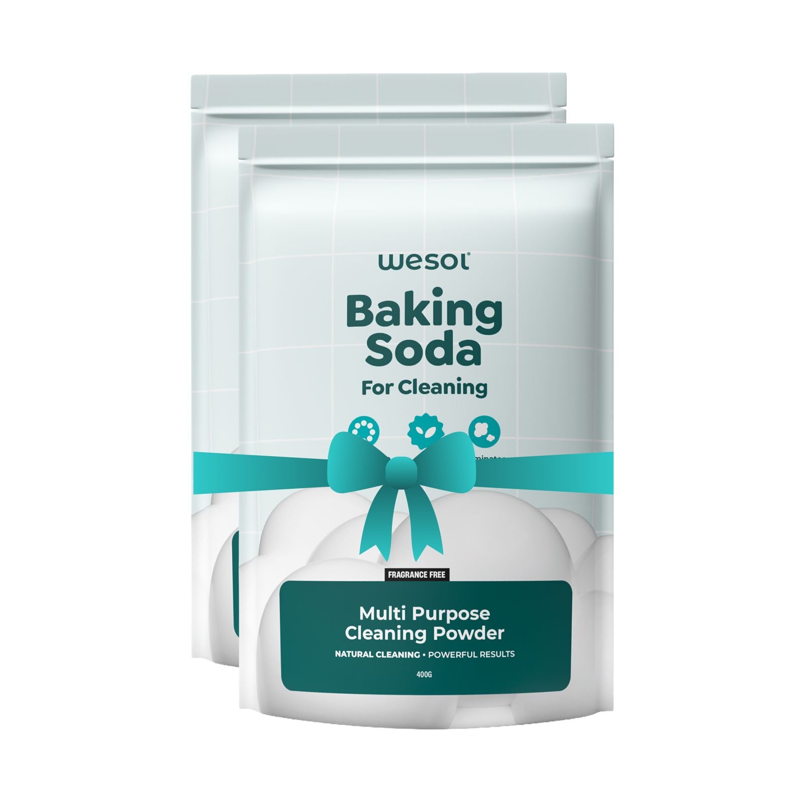 Wesol Baking Soda for Cleaning 400g – Multi-Purpose Cleaning Grade Powder | Removes Odor, Grease & Stains | Eco-Friendly Surface Cleaner for Kitchen, Bathroom, Laundry | Non-Toxic |