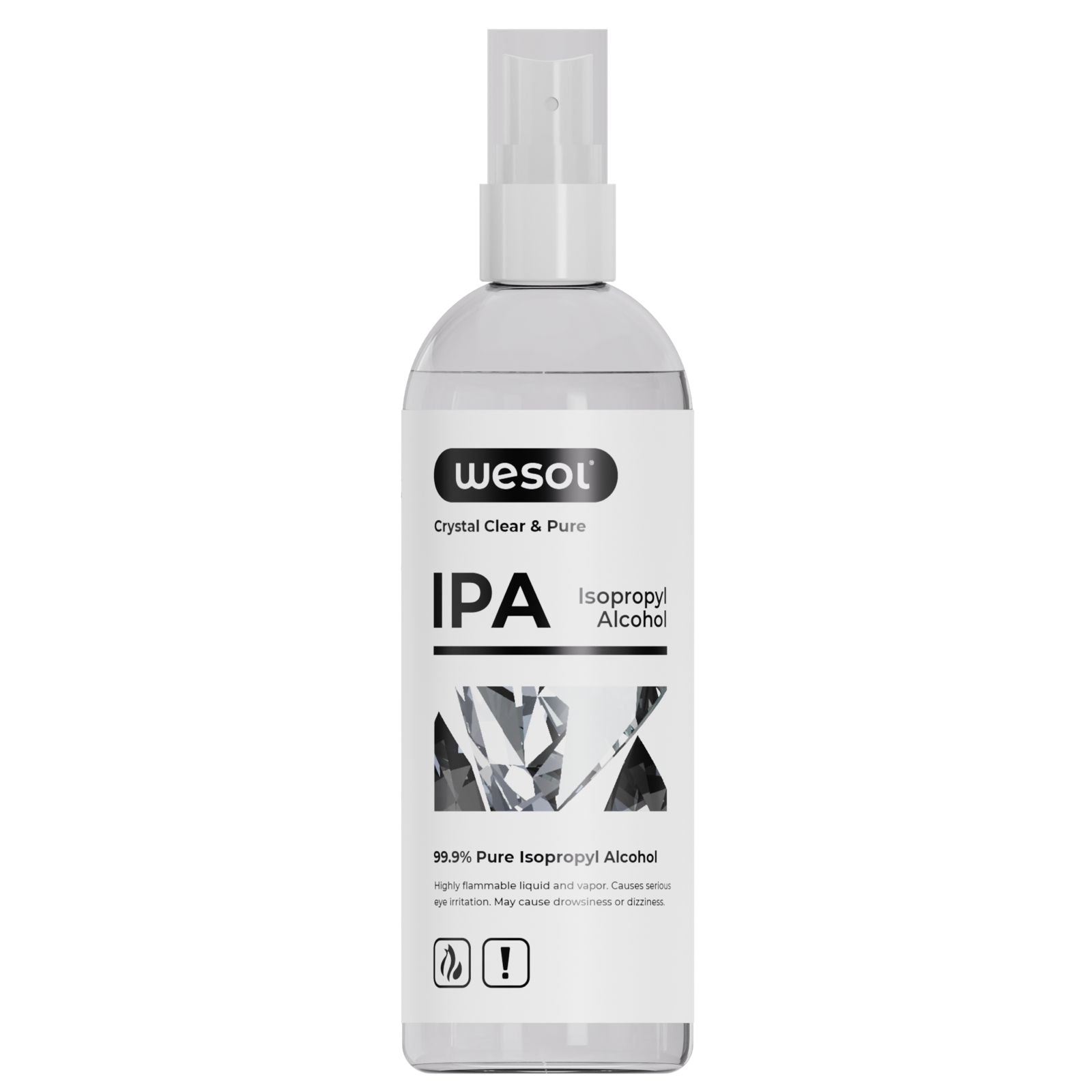 Wesol IPA Isopropyl alcohol 99.9% Spray | (CH3)2-CH-OH CAS: 67-63-0 | Premium Grade Pure without mixing | For Technical Use | 100ML Pack of 2