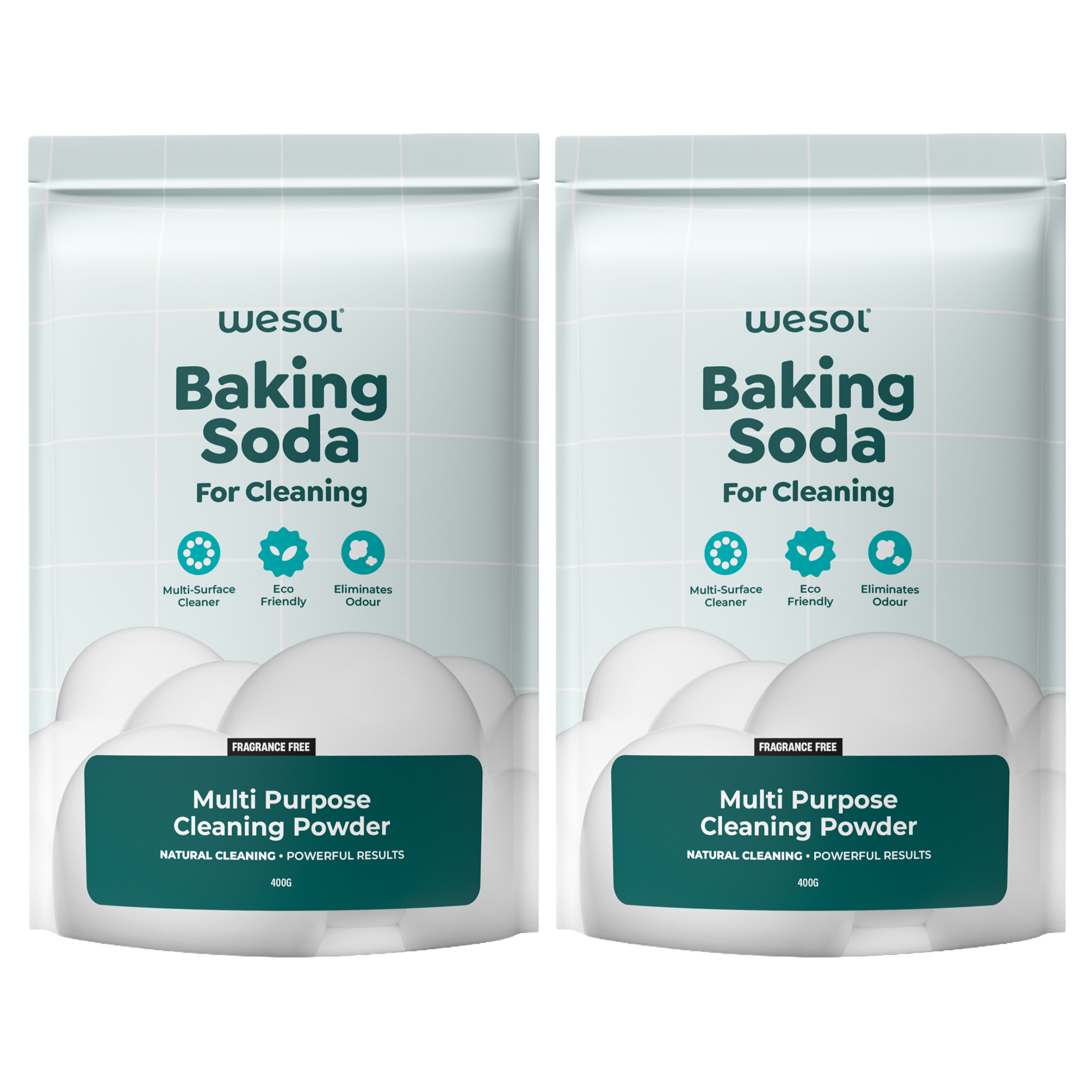 Wesol Baking Soda for Cleaning 400g – Multi-Purpose Cleaning Grade Powder | Removes Odor, Grease & Stains | Eco-Friendly Surface Cleaner for Kitchen, Bathroom, Laundry | Non-Toxic |