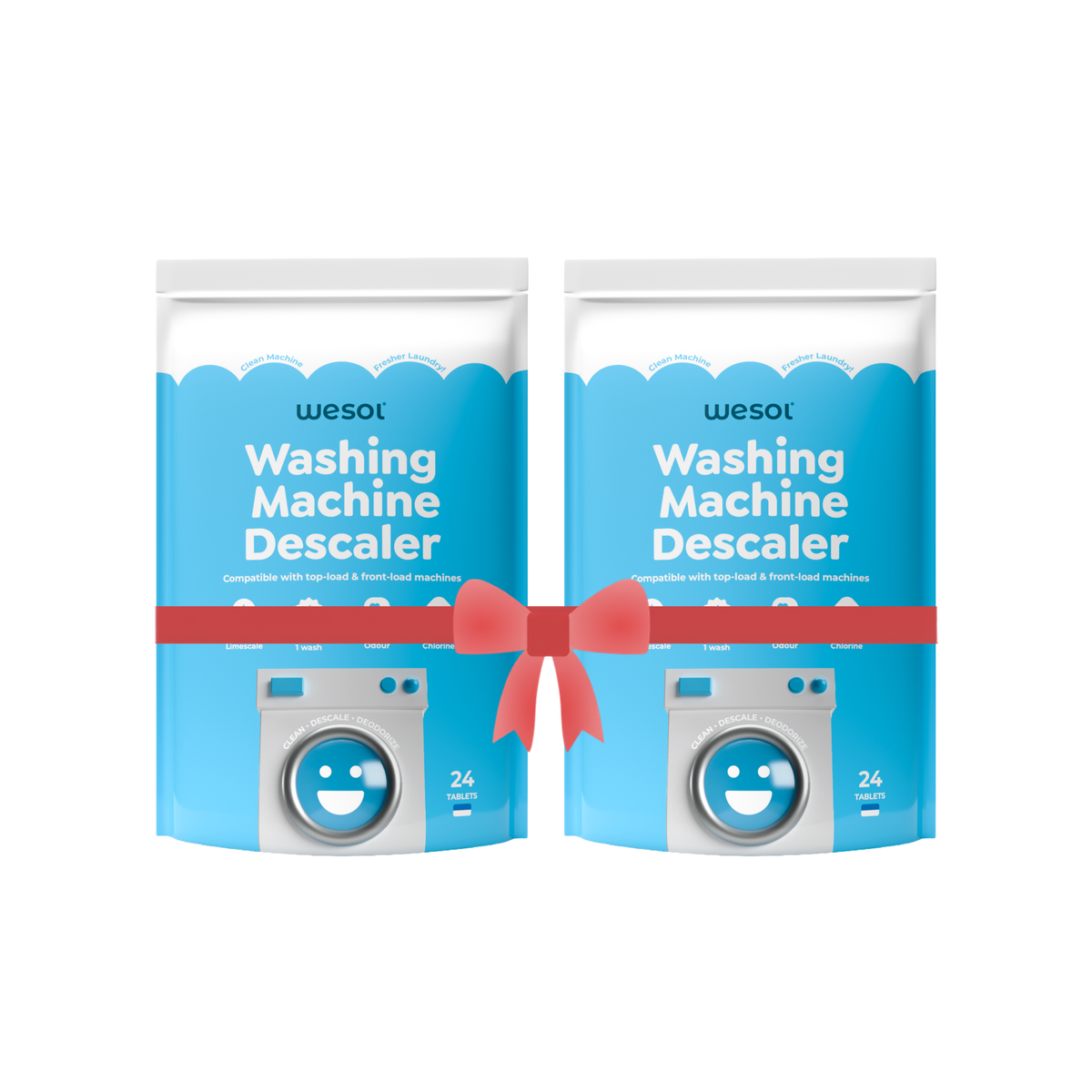 Wesol Washing Machine Descaler Tablets 24 | Pack of  2 | Drum Cleaner for Front & Top Load | Removes Limescale, Odor & Residue | Improves Performance | Chlorine Free (Copy)