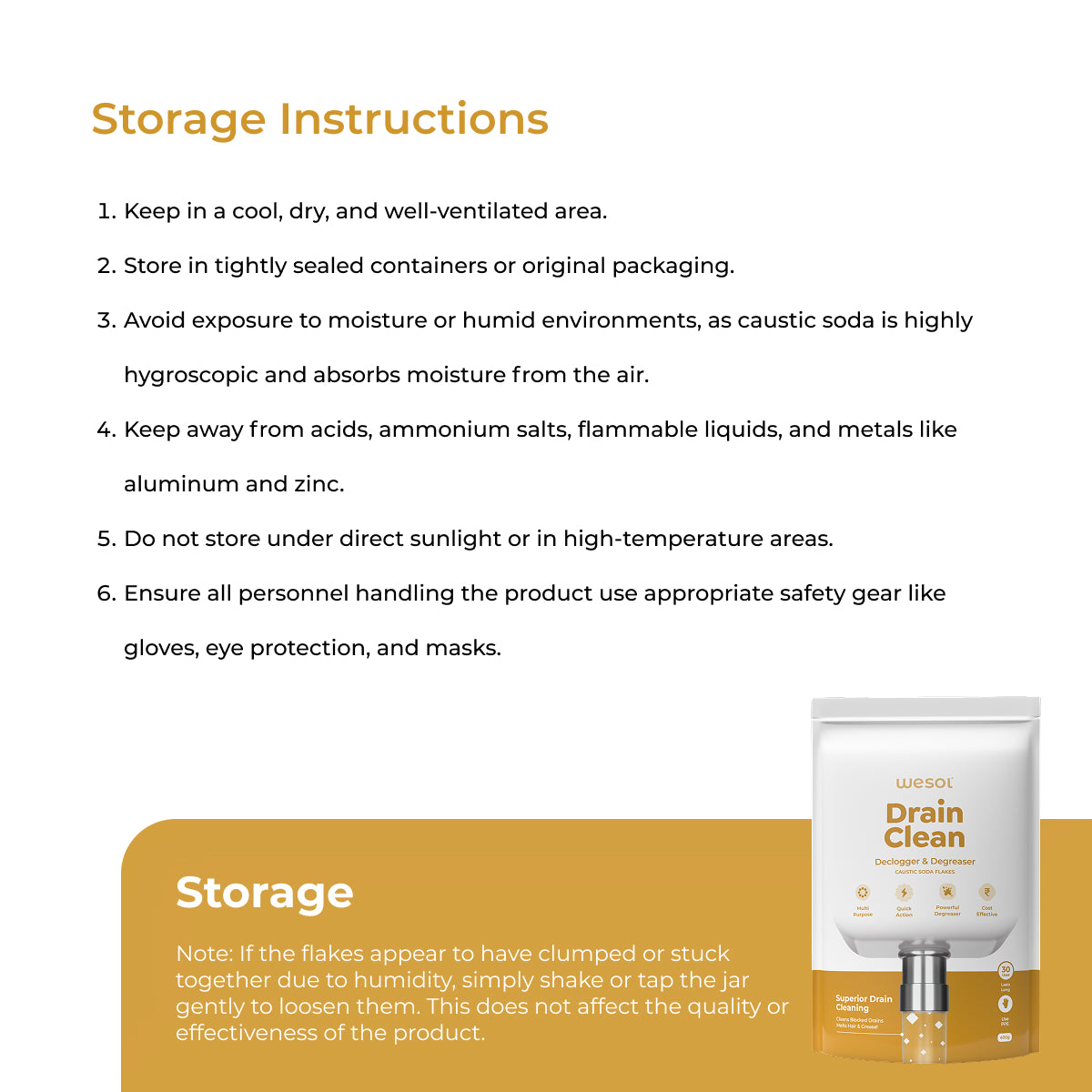 Wesol Drain Clean Drain Cleaner Powder 400g | Powerful Sink & Pipe Unclogger | Removes Grease, Hair & Tough Blockages | Fast Acting for Kitchen, Bathroom & Chimney