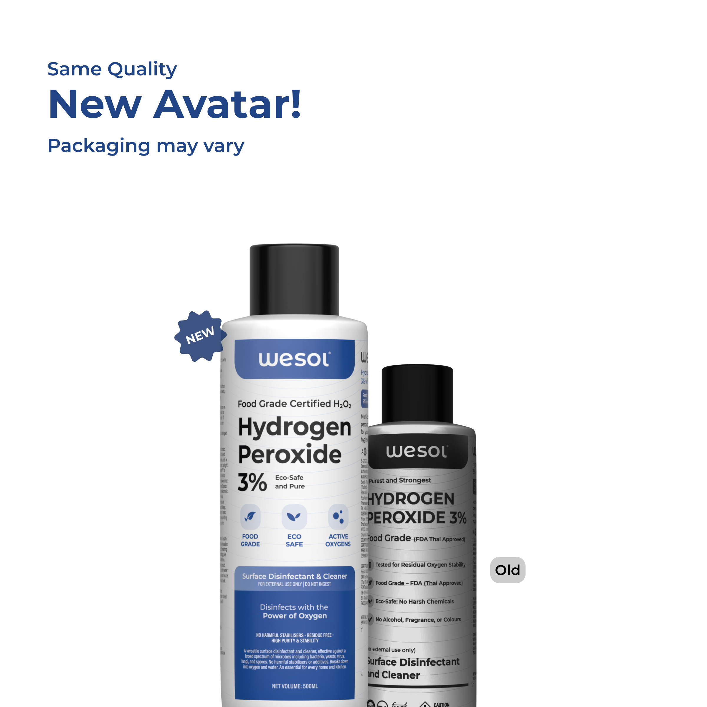 Wesol Hydrogen Peroxide 3% Food Grade | Multi-Use Disinfectant | Kills 99.9% Germs & Viruses | 200 ml Pack - Best For Cleaning, General disinfection, deodorising, Hydroponics, Food production