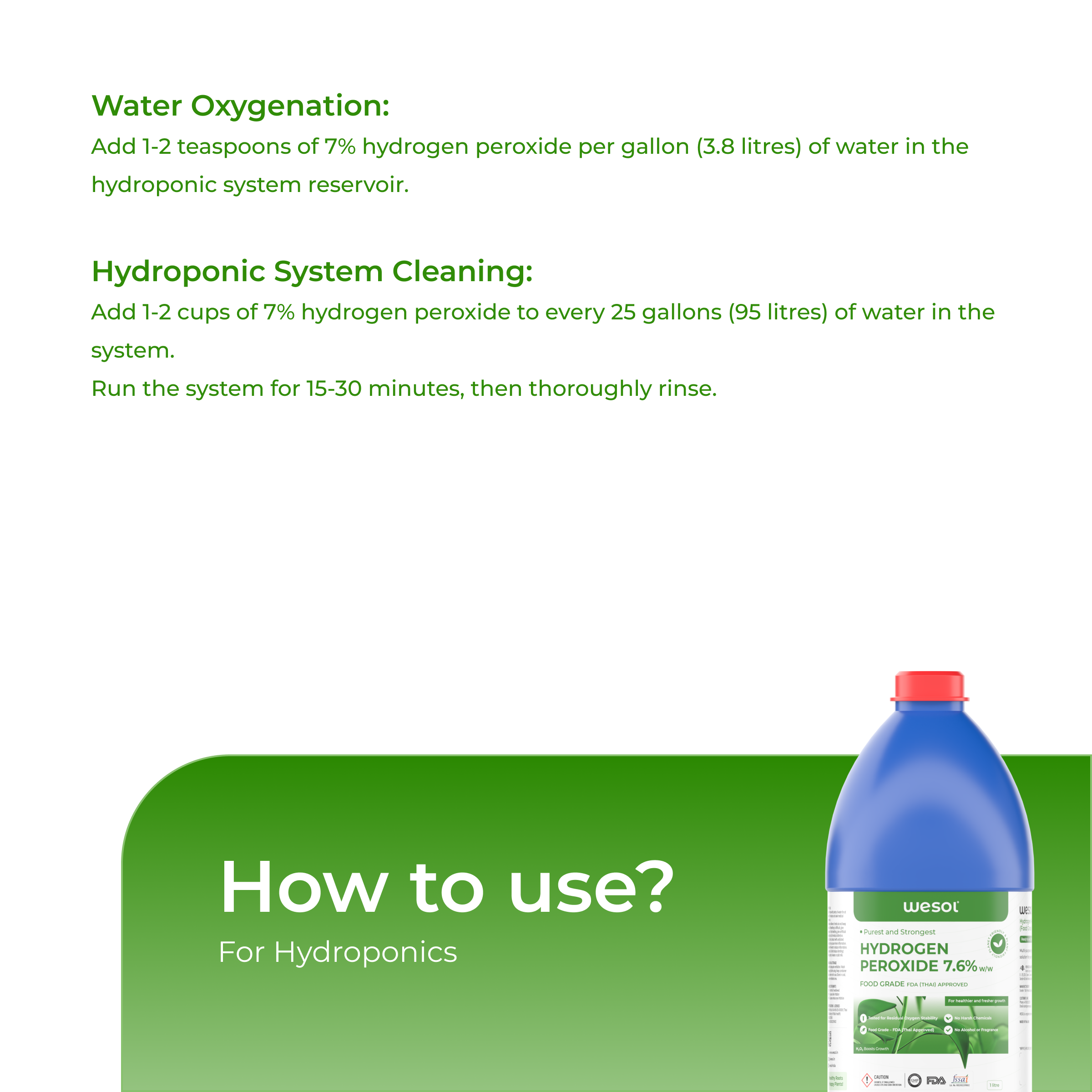 Hydrogen Peroxide 7% for Plants