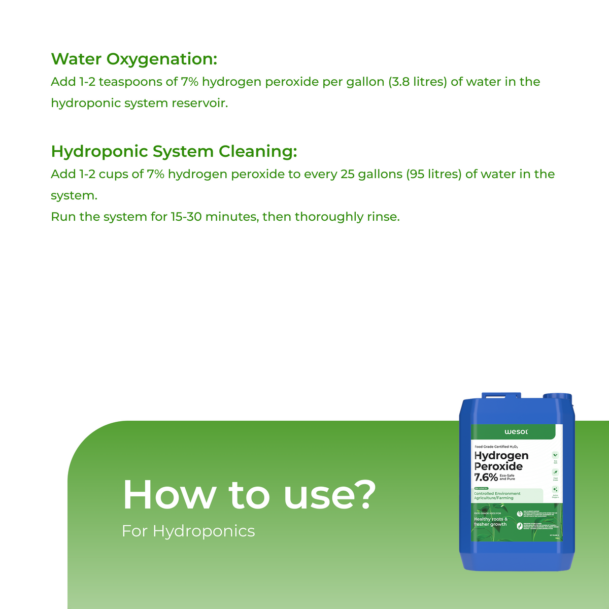 Hydrogen Peroxide 7% for Plants | 5 Litre