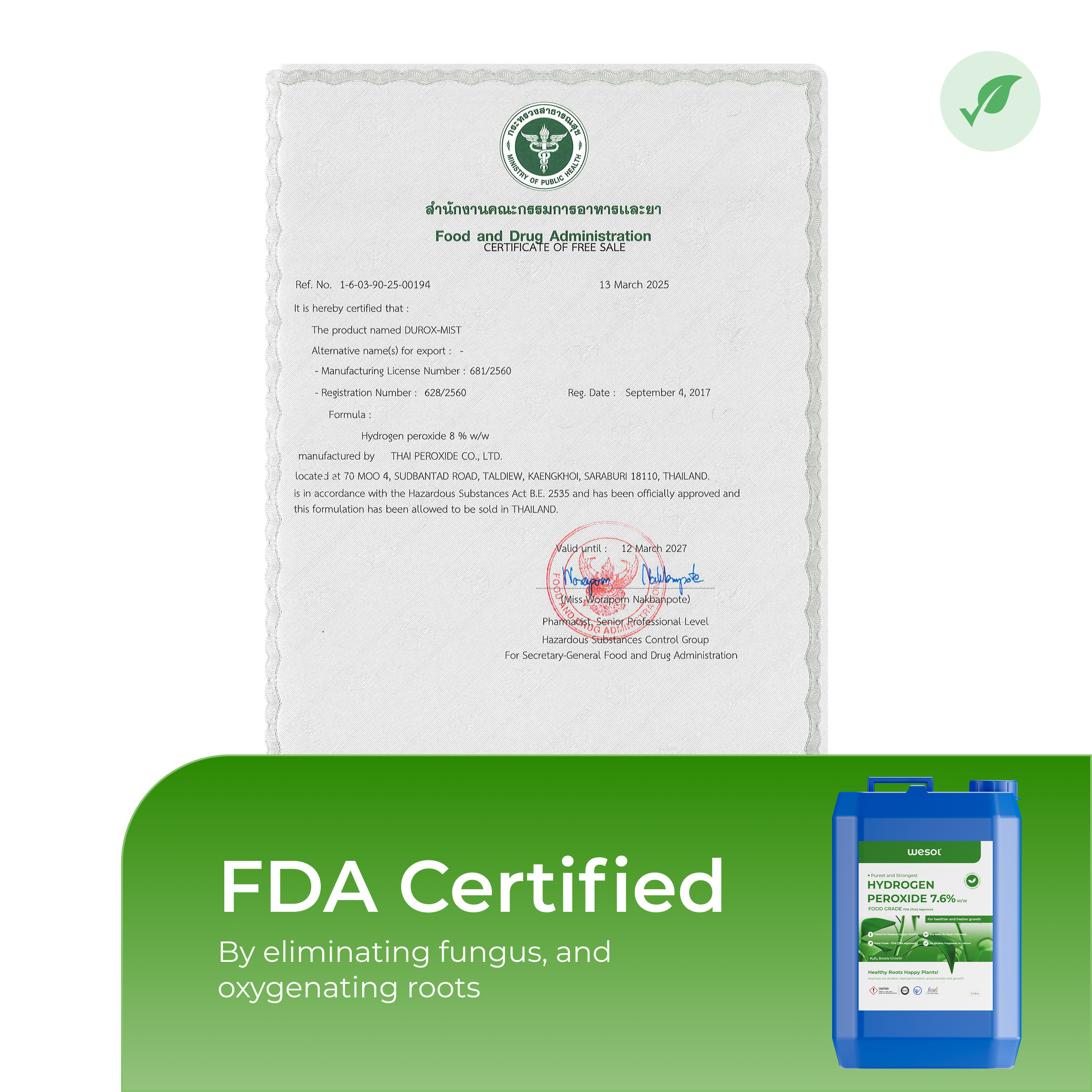 Hydrogen Peroxide 7% for Plants