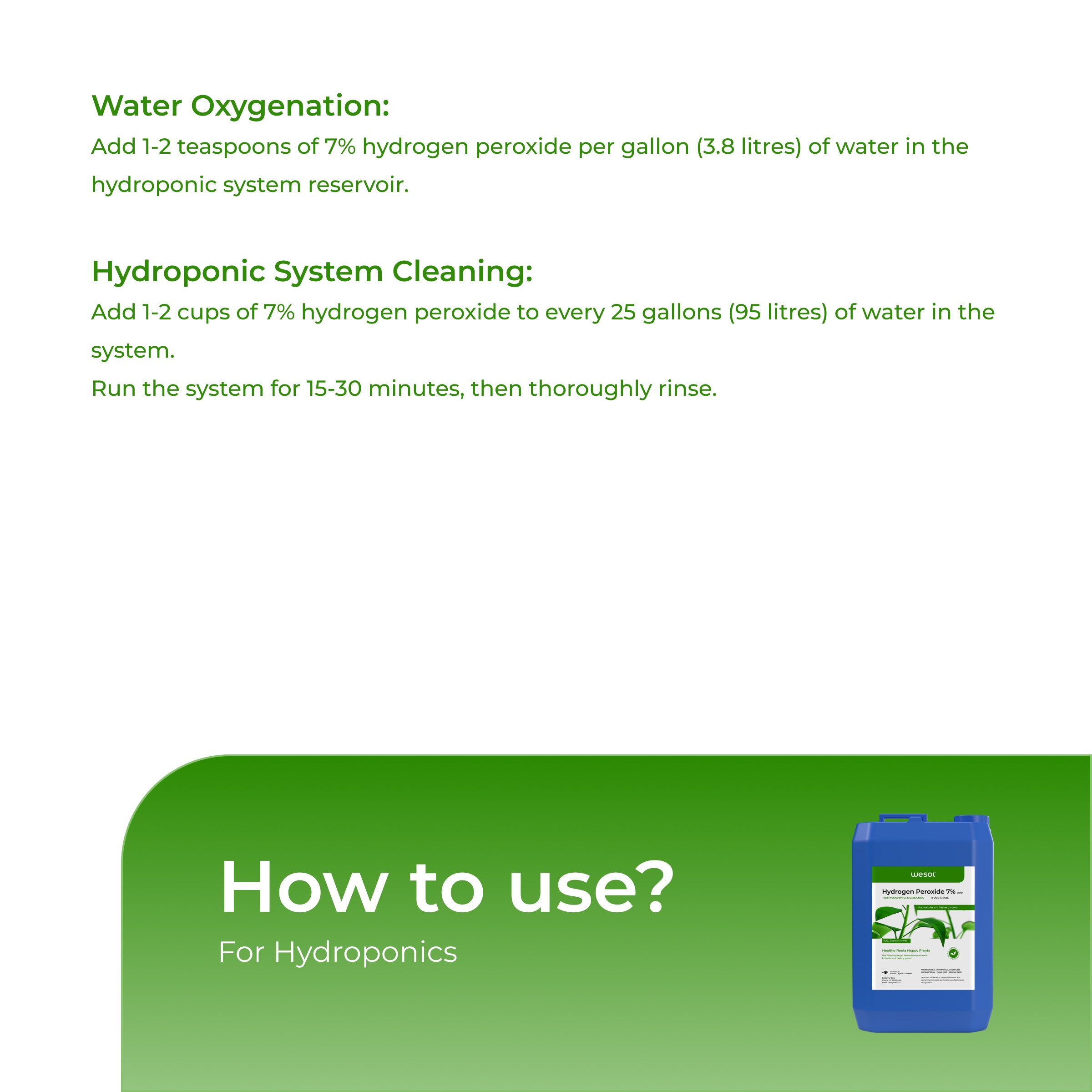 Hydrogen Peroxide 7% for Plants