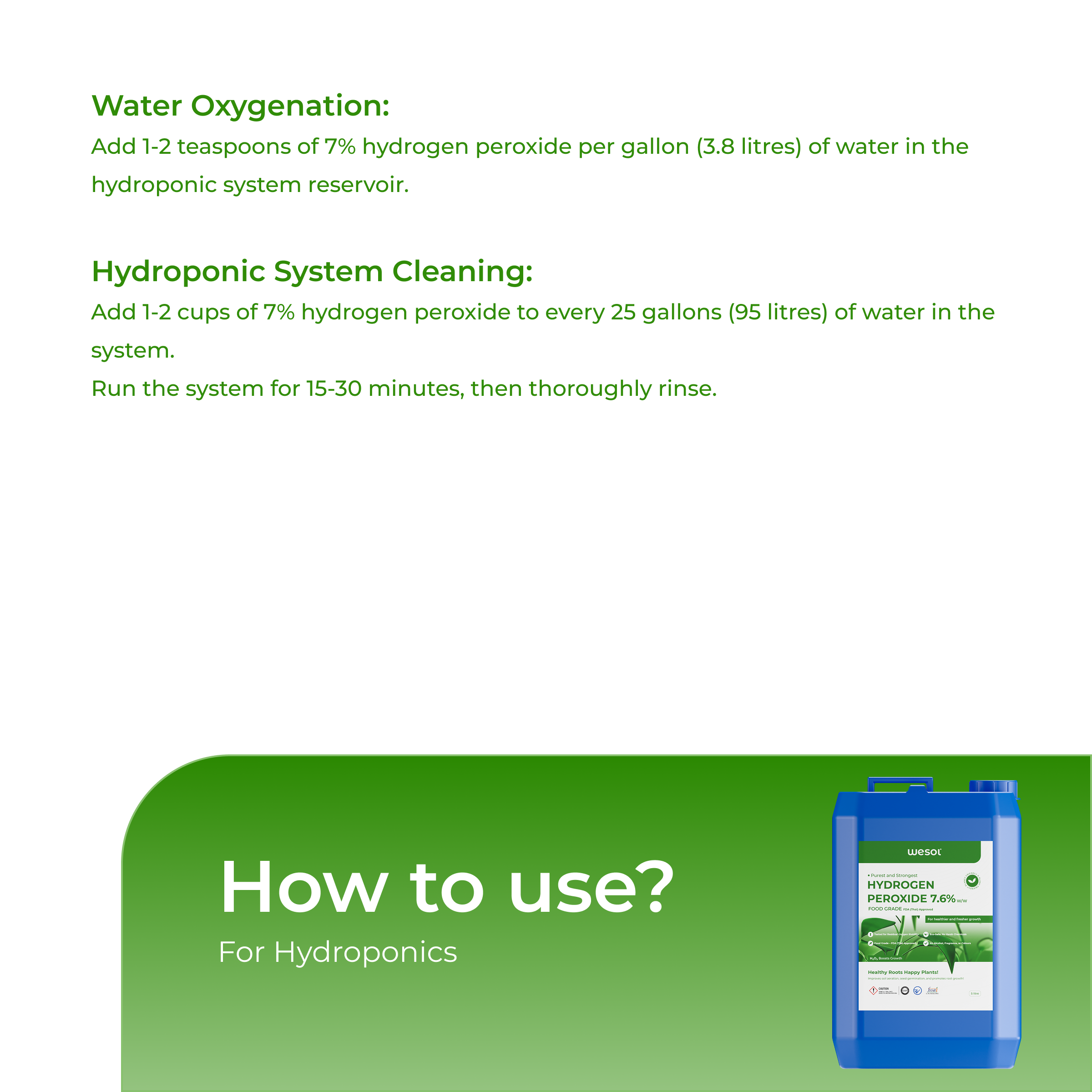 Hydrogen Peroxide 7% for Plants