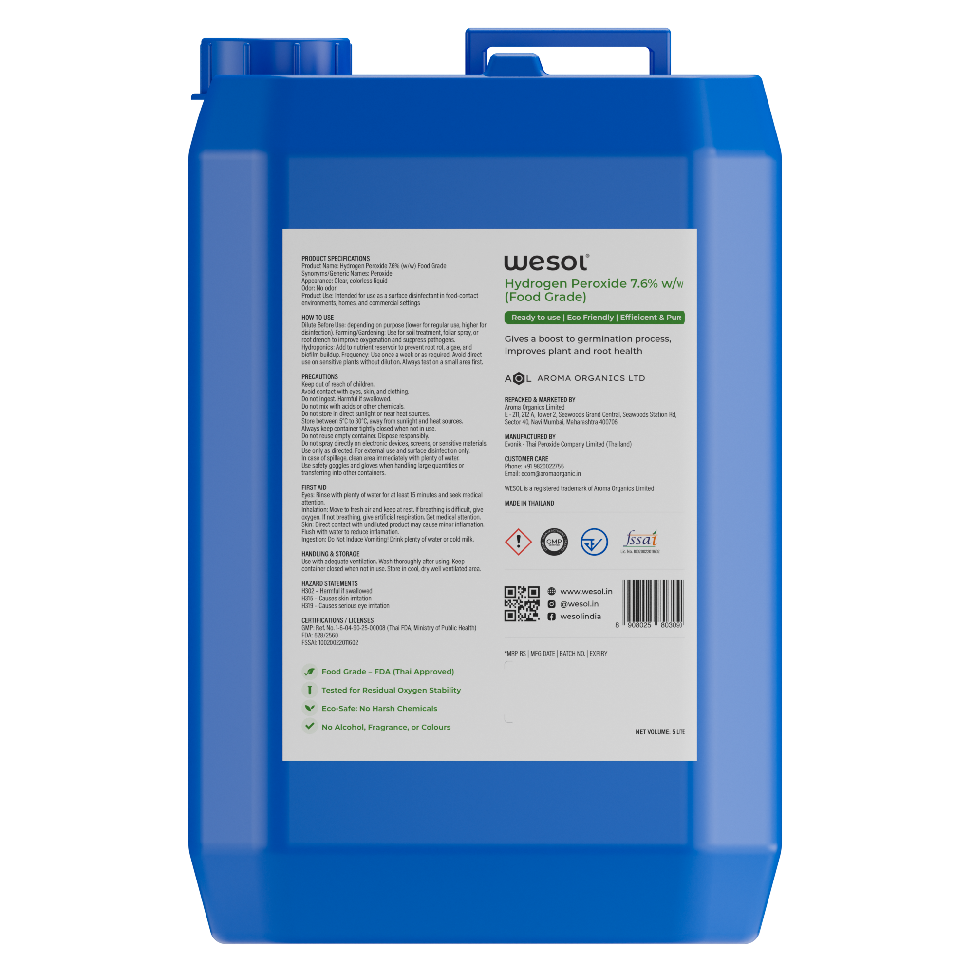 Hydrogen Peroxide 7% for Plants