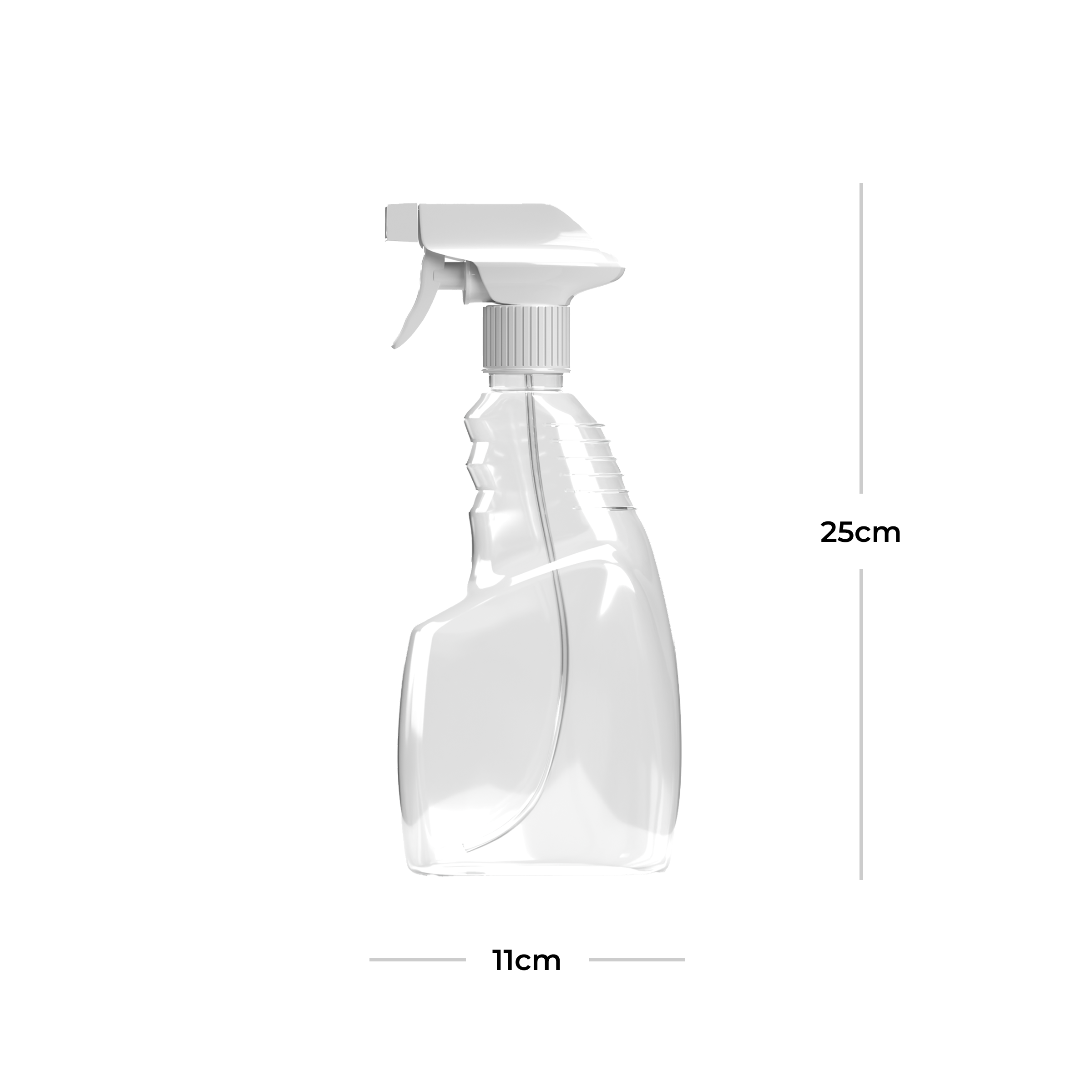 Spray Bottle 500ml (Pack of 5) | Transparent Empty Plastic Mist Sprayer for Water, Hair, Face, Plants, Sanitizer, Perfume, Cleaning & More