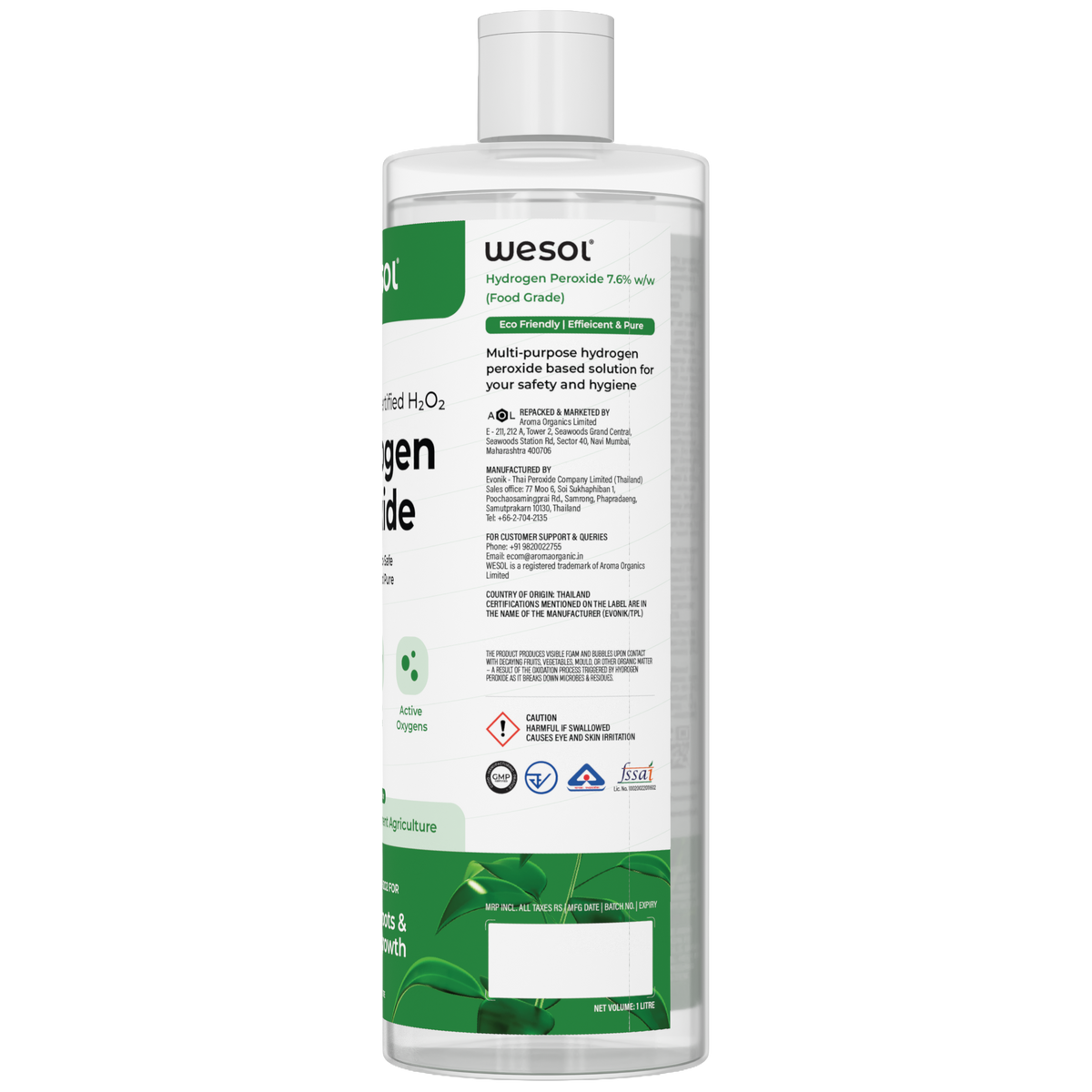 Wesol Hydrogen Peroxide 7% for Plants | 1 Litre