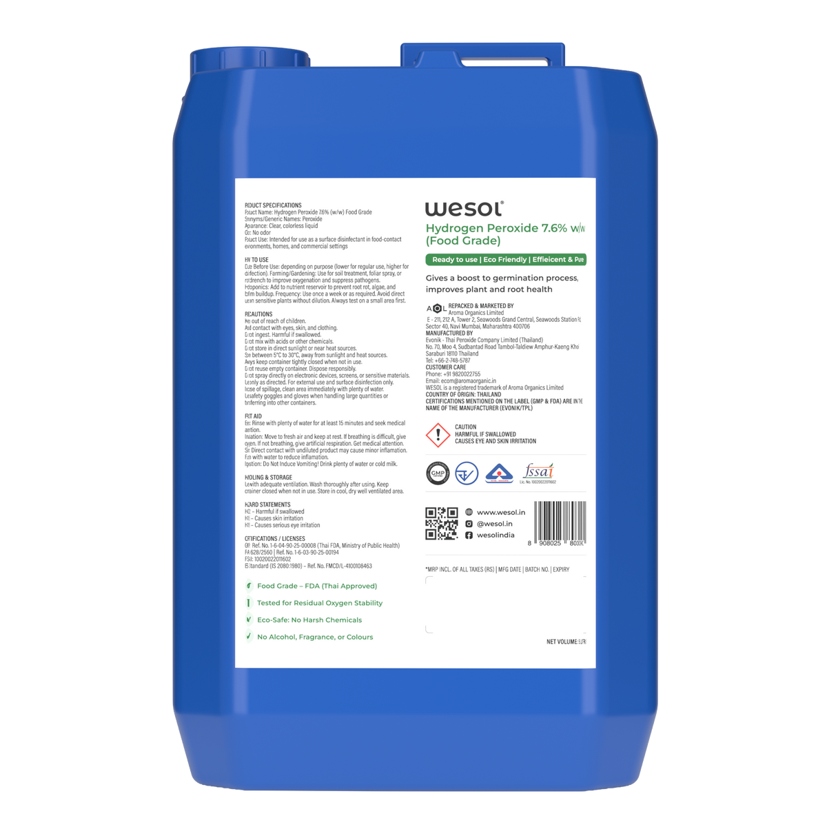 Hydrogen Peroxide 7% for Plants | 5 Litre