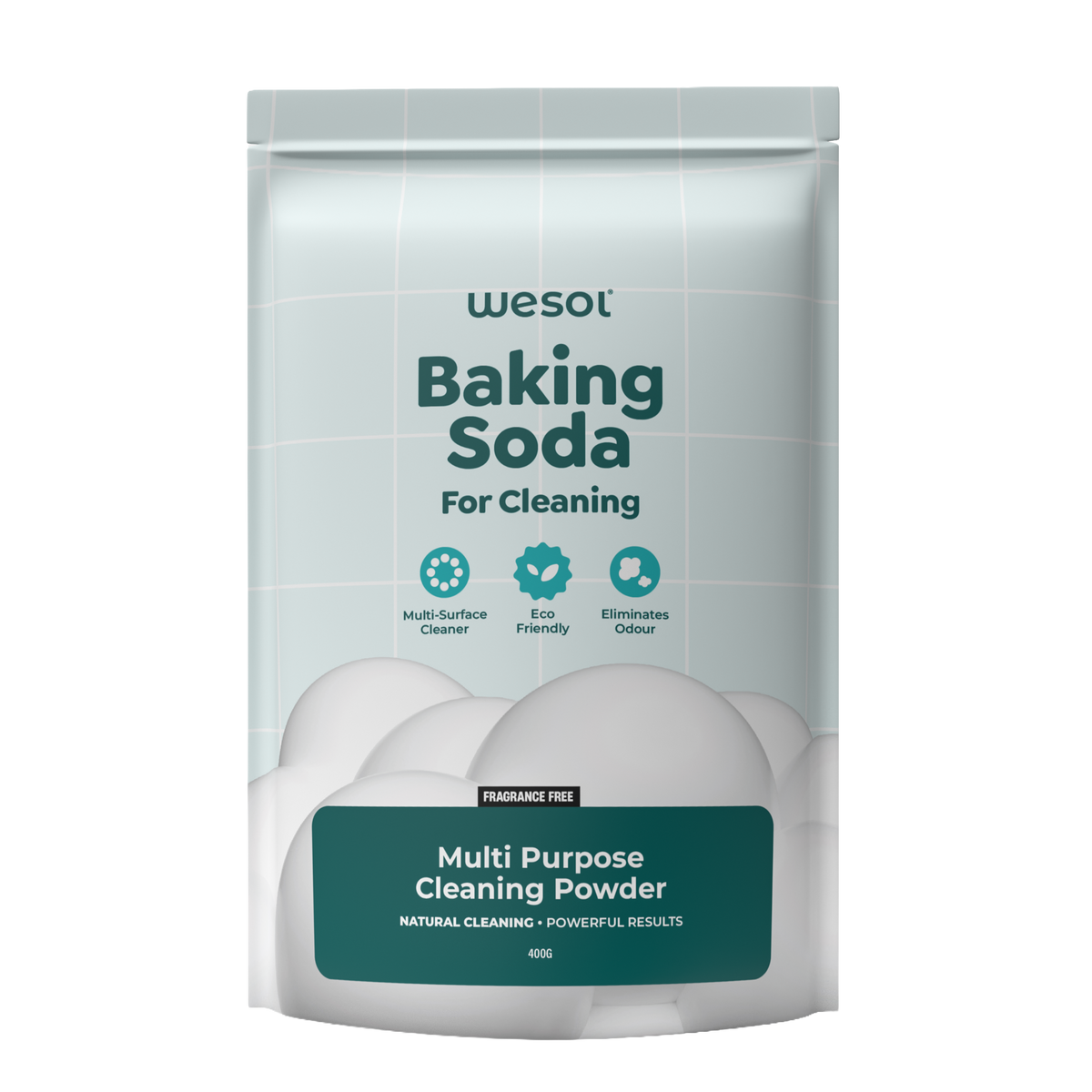 Wesol Baking Soda for Cleaning 400g – Multi-Purpose Cleaning Grade Powder | Removes Odor, Grease & Stains | Eco-Friendly Surface Cleaner for Kitchen, Bathroom, Laundry | Non-Toxic |
